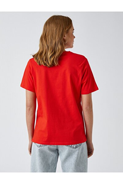 Koton Tricou de bază din bumbac cu mânecă scurtă pentru femei