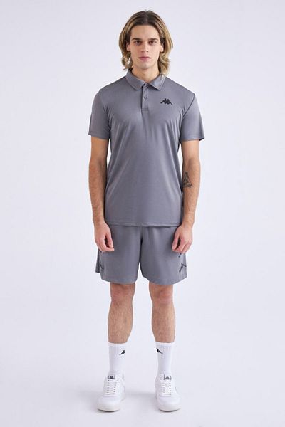 Kappa Kombat Poly Polo Men's Antra Gray Regular Fit Polo Collar T-Shirt