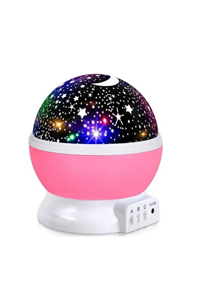 Calido Elektronik Otomatik Dönen Yıldız Yansıtmalı Küre Tip Çocuk Odası Renkl...