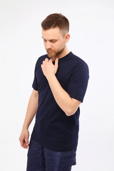 Çamdalı İş Elbiseleri Crew Neck Navy Blue Short Sleeve Single Jersey Work T-Shirt O Neck T-Shirt