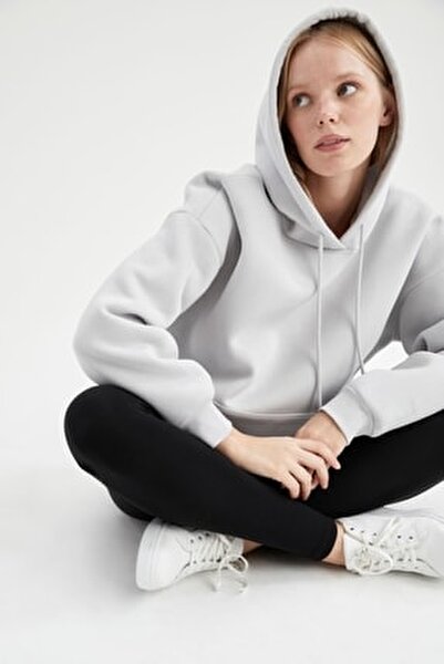 defacto gri sweatshirt