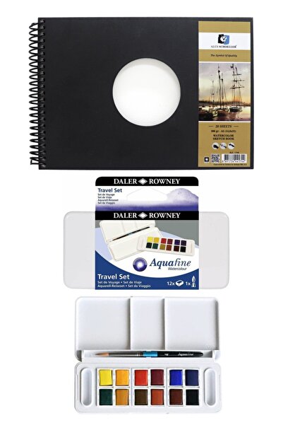 GLANCE Alex Schoeller Sulu Boya Defteri A5 300 Gr 20 Yaprak Daler Rowney Aqua...