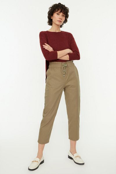 Koton Hose mit weitem Bein und elastischen Taillentaschen