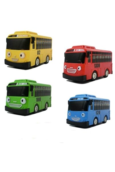 Şimşek Toys Tayo Oyuncak Otobüs Çek Bırak Seti 4Lü
