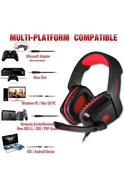 phoinikas Professional Gaming Headset H1 Gamer Gamer Series PC-Xbox One-PS4 Compatible