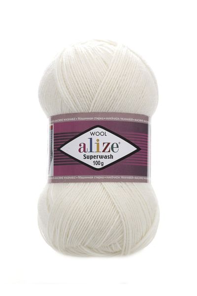 Alize Superwash Επίπλευστο Νήμα Πλεξίματος Χρώμα Νο: 01