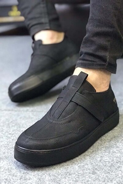 Mida Shoes Günlük Siyah Deri Erkek Sneakers