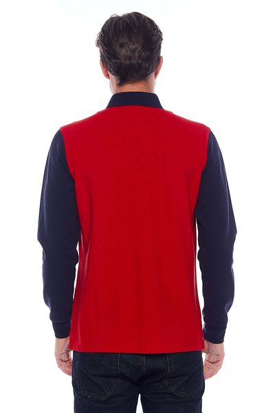 Galvanni Men's Red Polo Collar Sweatshirt - Men's Rangina