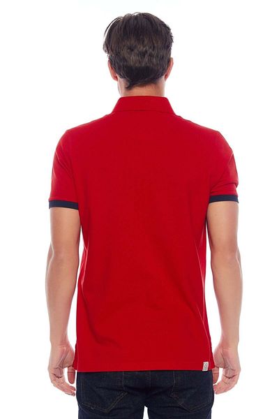 Galvanni Red Polo Neck Men's T-shirt - Karaya