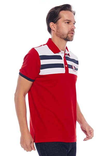 Galvanni Red Polo Neck Men's T-shirt - Karaya