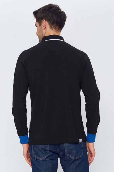 Galvanni Men's Black Polo Neck Sweatshirt - Karayano