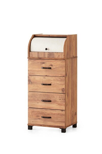 Erezogulları Mobilya Ahşap Çekmeceli Mutfak Kiler Dolabı Ekmeklik