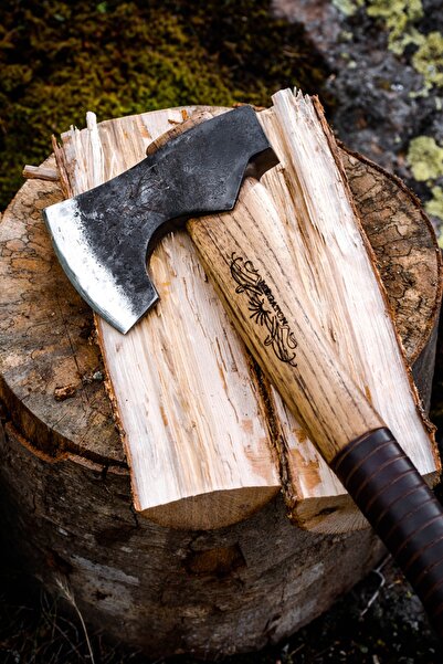 Megaton Valkyrie Dövme Kamp Baltası 33cm Kılıflı Megavlk-33