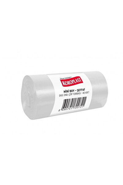 Koroplast Eko Endüstriyel Çöp Poşeti Mini Boy 40x50 cm 40 Adet Şeffaf