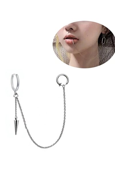 TakıConcept Mızrak Sallantılı Dudaktan Kulağa Fake Piercing