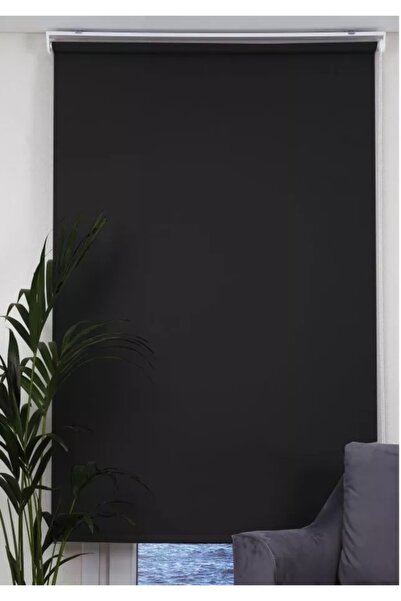 Lotus Mat Kalın Siyah Stor Perde - Mutfak- Oturma Odası- Salon - Pınar V4