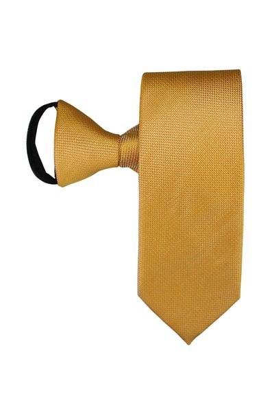 PROKRAVAT Gold Eyelet Patterned Zippered Tie