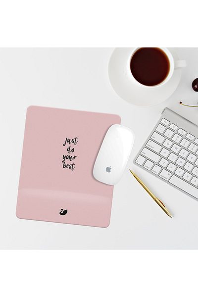 Özer Store Motivation Series Rectangular Mouse Pad with Wrist Support Mouse Pad