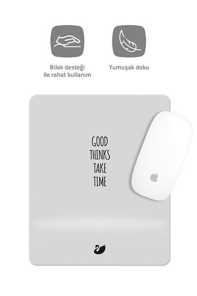 Özer Store Motivation Series Rectangular Mouse Pad with Wrist Support Mouse Pad