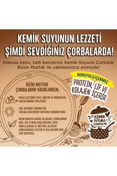 Bizim Mutfak Kemik Suyuna Mercimek Çorbası 72 Gr 3'Lü Paket
