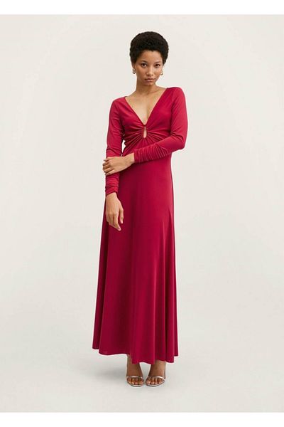 MANGO Woman Long Dress with Side Slit