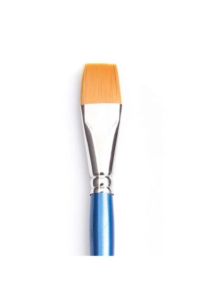Pebeo 666 Series Short Handle Synthetic Flat Cut Brush No:3/4
