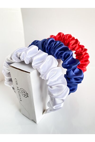 CSR AKSESUAR Set de 3 coroane din satin adunat