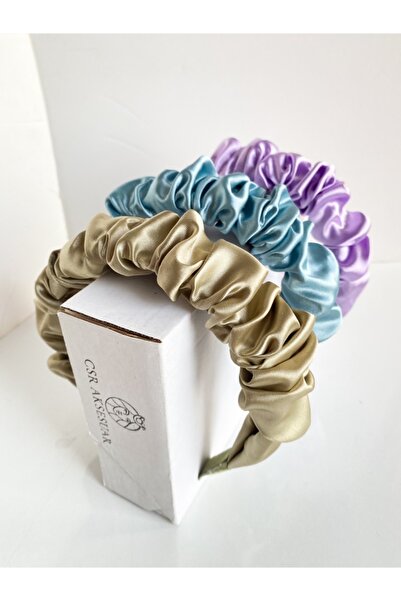 CSR AKSESUAR Set de 3 coroane din satin adunat