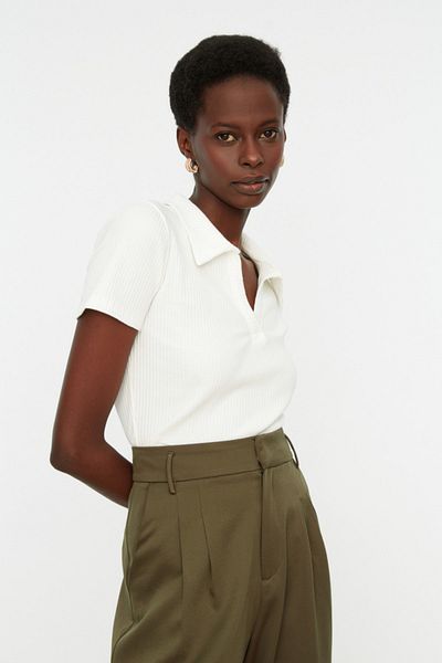 Trendyol Collection Bluse - Weiß - Slim Fit