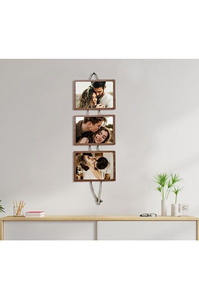 KEMSON Triple Jute Rope Picture Frame Without Glass