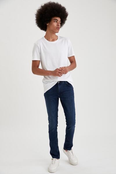 DeFacto Pedro Slim Fit Normal Bel Dar Paça Jean Pantolon