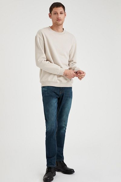 DeFacto Jean παντελόνι Pedro Slim Fit Κανονική μέση με στενό πόδι