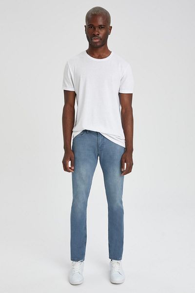 DeFacto Jean παντελόνι Pedro Slim Fit Κανονική μέση με στενό πόδι