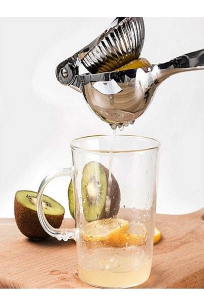 Cagla Homes Lemon Squeezer Cast Iron Orange Citrus Squeezer Silver Luxury Real Cast Large 23 Cm Height X 8 Cm Diameter