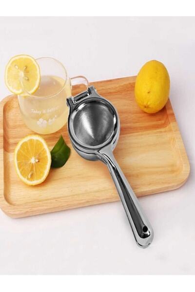 Cagla Homes Lemon Squeezer Cast Iron Orange Citrus Squeezer Silver Luxury Real Cast Large 23 Cm Height X 8 Cm Diameter