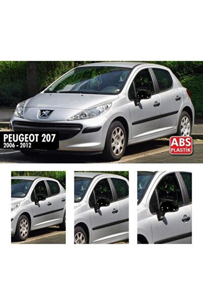 HYM TUNİNG Peugeot 207 Yarasa Batman Ayna Kapak Piano Black Parlak Siyah Abs Plastik Pejo 207 2006 2012