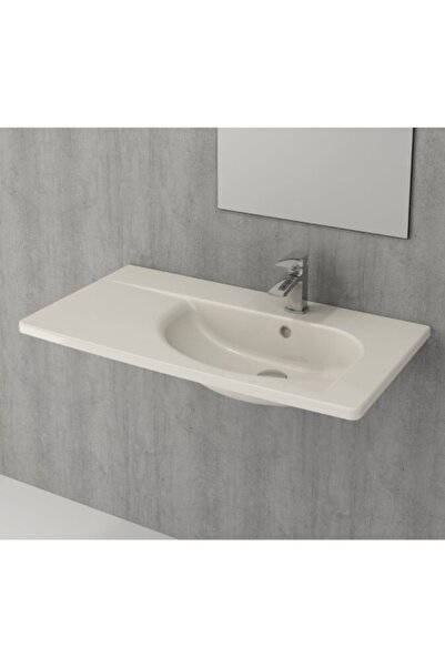 Bocchi Taormina Arch Etajerli Lavabo 86 Cm Parlak Bisküvi 1020-014-0126