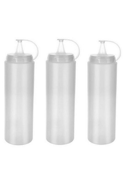Titiz Gen-of 700 ml Sauce Bottle (AP-9029) Transparent 3 Pieces