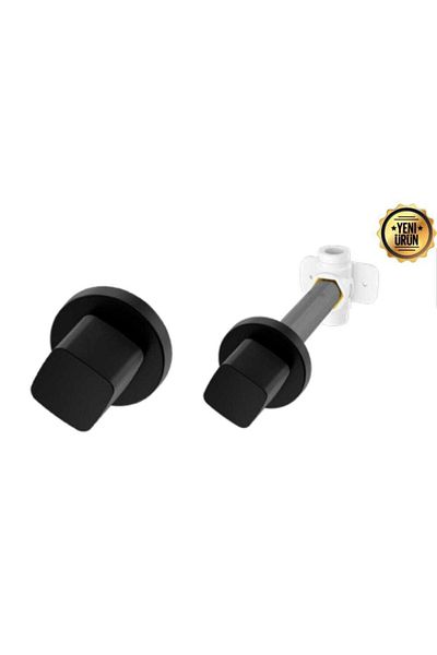Köksallar Tesisat Trace Structure 20 Mm (square) Built-in Intermediate Cut-off Valve BT7030 Matte Black
