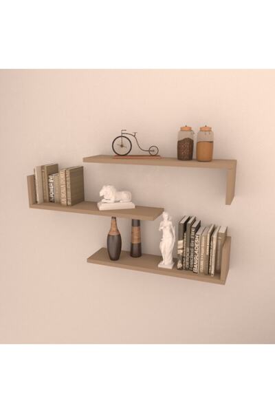 RAFKESTİR 3 Lü L Raf Set ( 60 Cm ) Cordoba ( Mat )