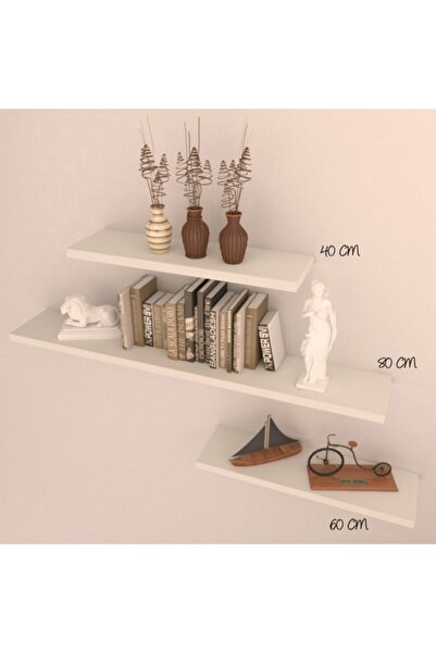 RAFKESTİR Akçaağaç Mat 3 Lü Raf Set 80-60-40 cm