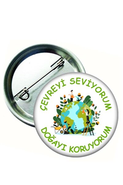 Hediye Panayırı 20 Adet - Çevreyi Seviyorum Doğayı Koruyorum Öğrenci Rozeti
