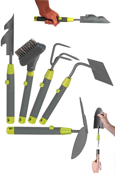 Binbirreyon Set-20 Pop-up Bahçe Aletleri Seti 6 Parça Değiştirilebilir Uçlu A...