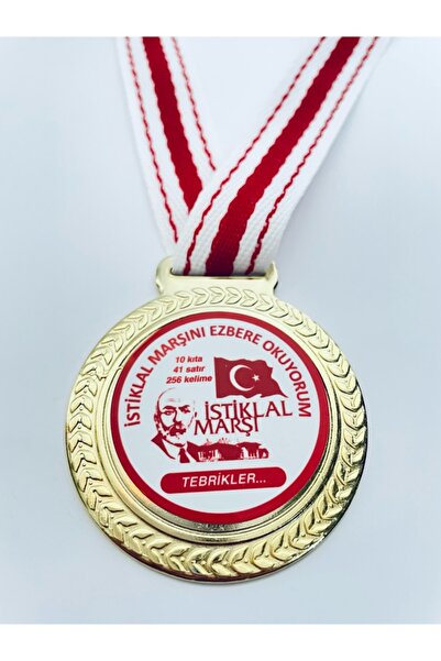 Lider Baskı 3 Adet Istiklal Marşı Madalyası  Dijital Baskılı
