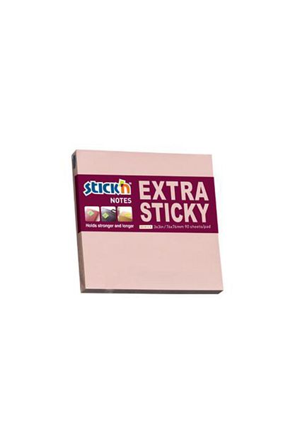Gıpta ورق ملاحظات لاصق Hopax Stickn (10 قطع) إضافي 90 Yp 76x76 وردي فاتح 21661