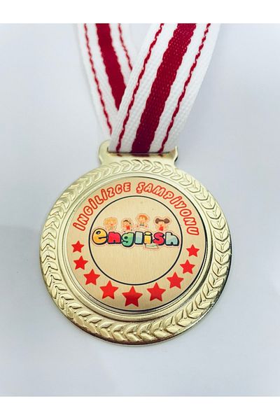Lider Baskı 1 ΤΕΜ Αγγλικό Μετάλλιο Πρωταθλητή - Ψηφιακό Τυπωμένο 1ο Μετάλλιο ποιότητας