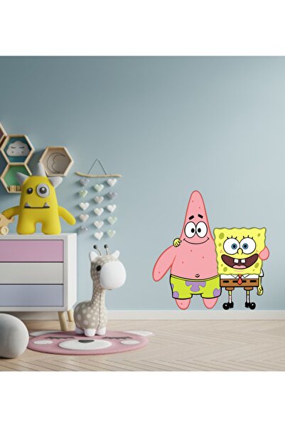 Sepet Yıldızı 60x60 Cm SpongeBob and Patrick Wall Sticker