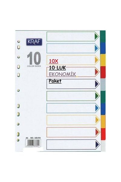KRAF Separator A4 (Eco Pack of 10) 1-10 Colors