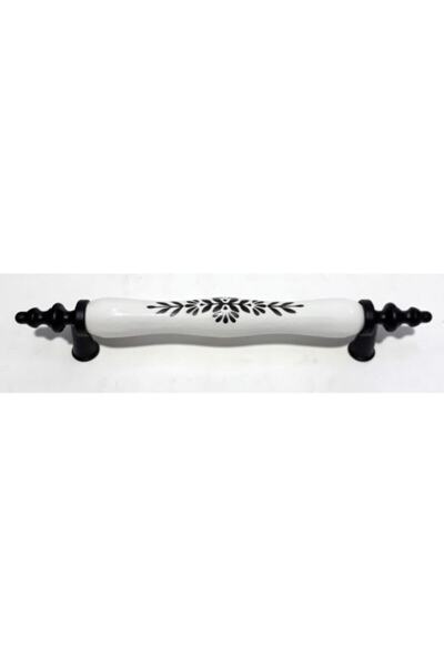Porcellana Perla Delikler Arası 13cm Boyu 18cm Metal ve Porselen Üstüne Desenli 3 Renk Çekmece Kulpu
