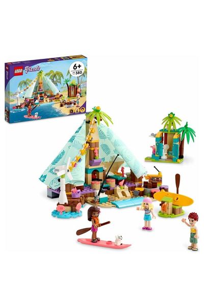 LEGO Friends Luxury Beach Tent 41700 for Kids with Mini Doll Character and a Puppy
